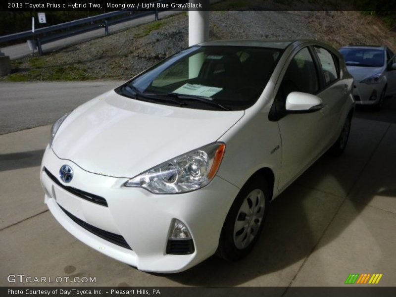 Moonglow / Light Blue Gray/Black 2013 Toyota Prius c Hybrid Two