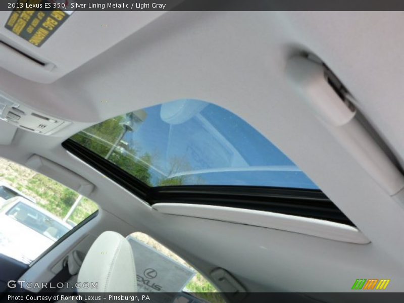 Silver Lining Metallic / Light Gray 2013 Lexus ES 350