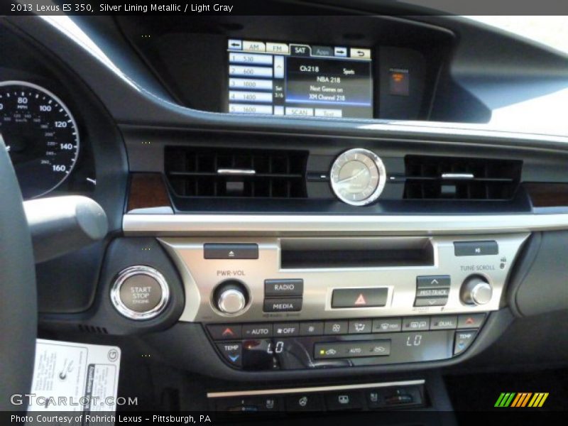 Silver Lining Metallic / Light Gray 2013 Lexus ES 350
