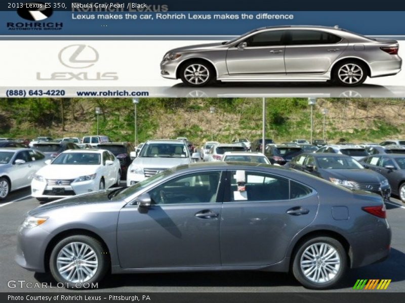 Nebula Gray Pearl / Black 2013 Lexus ES 350