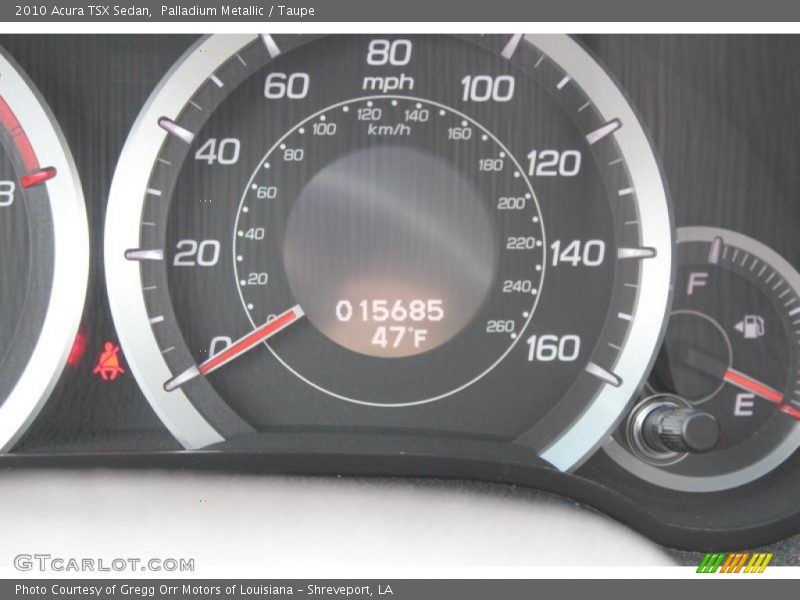 Palladium Metallic / Taupe 2010 Acura TSX Sedan