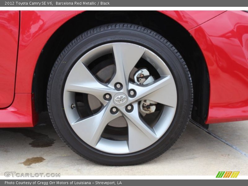 Barcelona Red Metallic / Black 2012 Toyota Camry SE V6