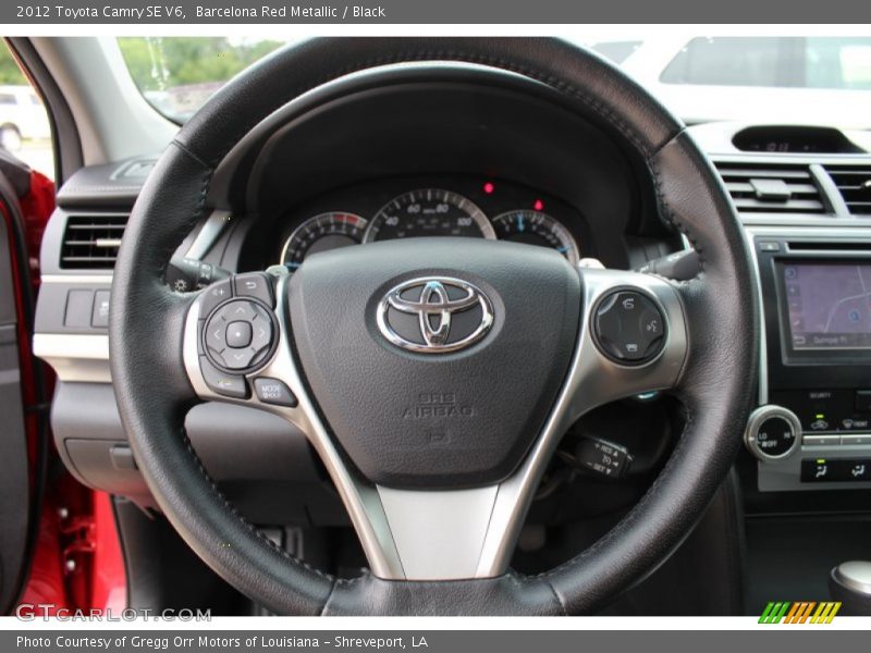 Barcelona Red Metallic / Black 2012 Toyota Camry SE V6