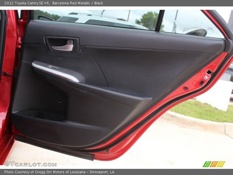 Barcelona Red Metallic / Black 2012 Toyota Camry SE V6