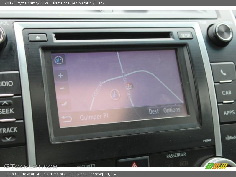 Barcelona Red Metallic / Black 2012 Toyota Camry SE V6