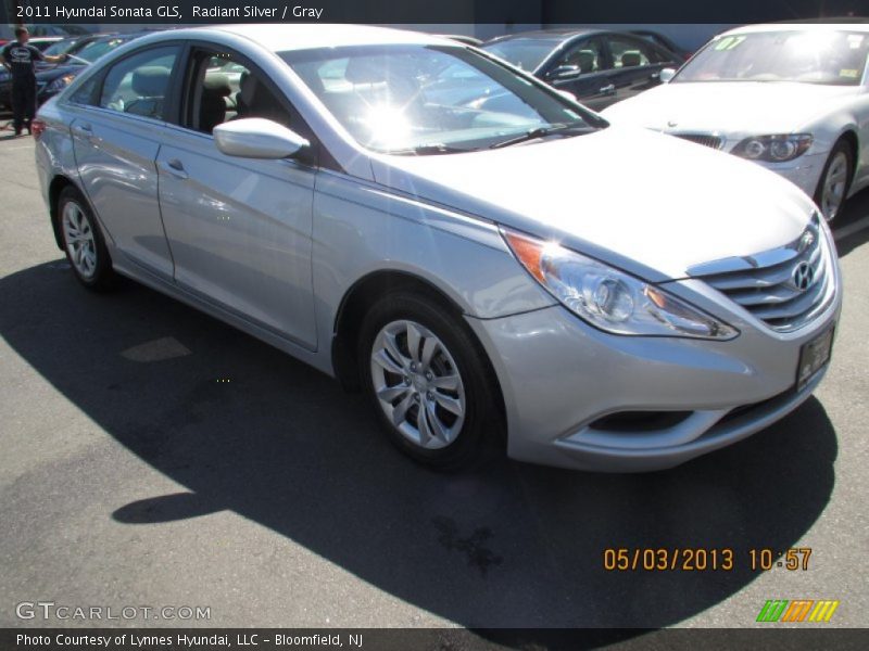 Radiant Silver / Gray 2011 Hyundai Sonata GLS