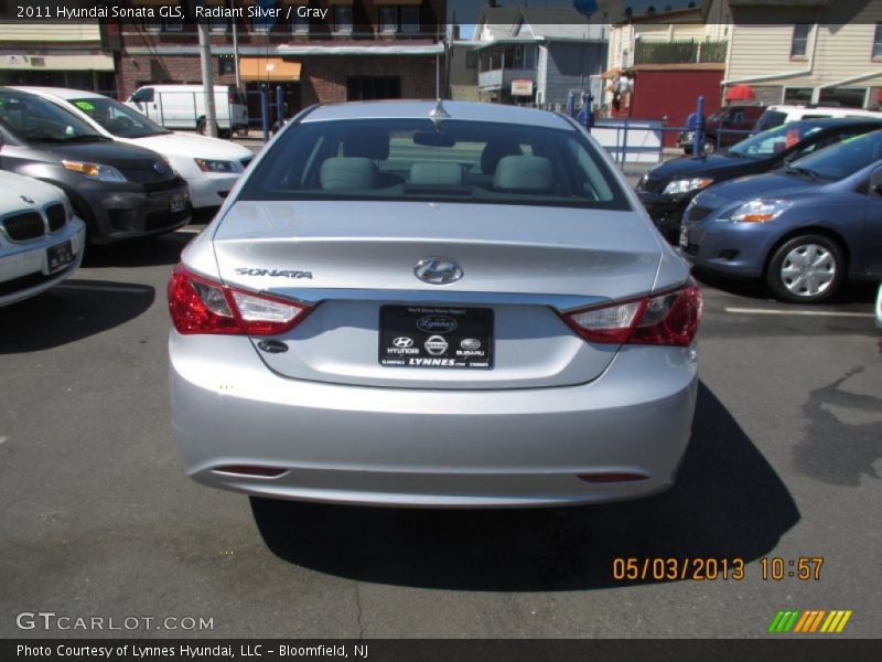 Radiant Silver / Gray 2011 Hyundai Sonata GLS