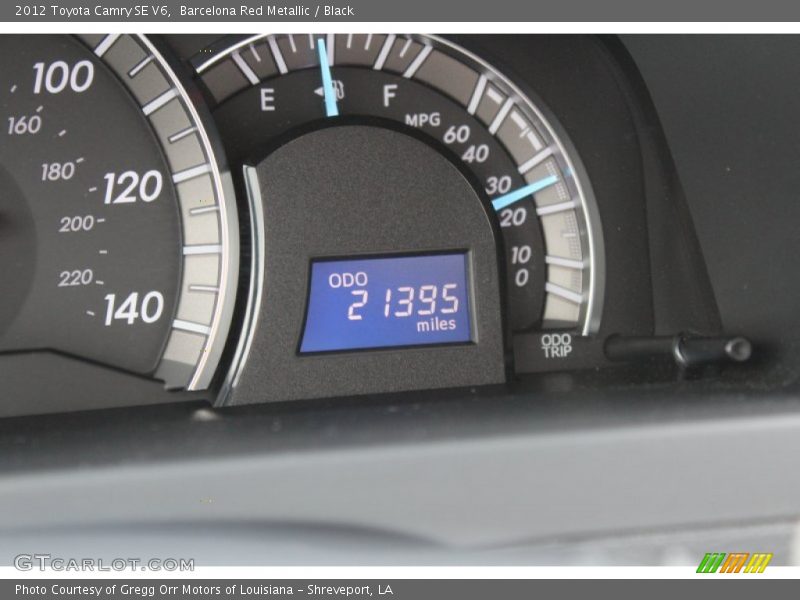 Barcelona Red Metallic / Black 2012 Toyota Camry SE V6