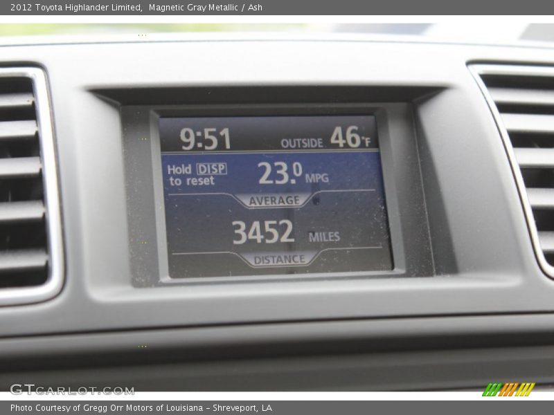 Magnetic Gray Metallic / Ash 2012 Toyota Highlander Limited