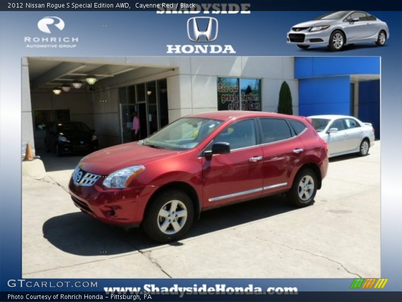 Cayenne Red / Black 2012 Nissan Rogue S Special Edition AWD