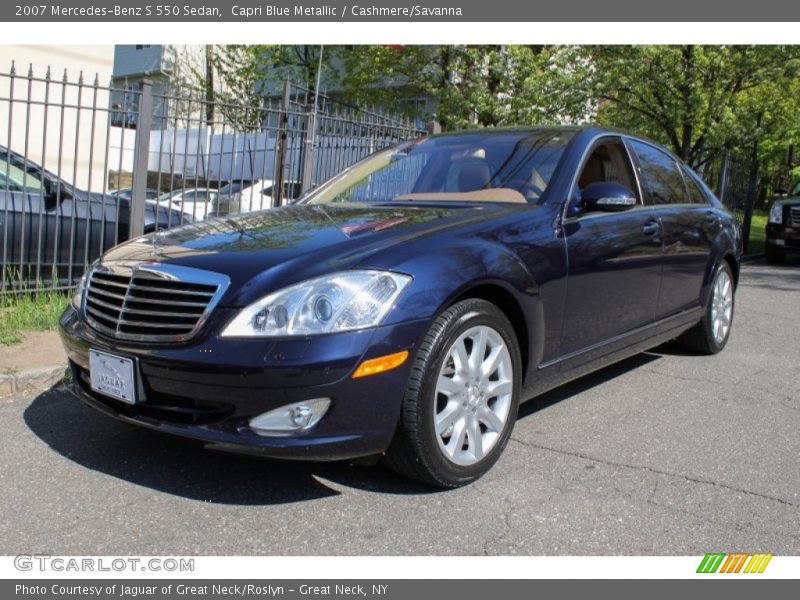 Capri Blue Metallic / Cashmere/Savanna 2007 Mercedes-Benz S 550 Sedan