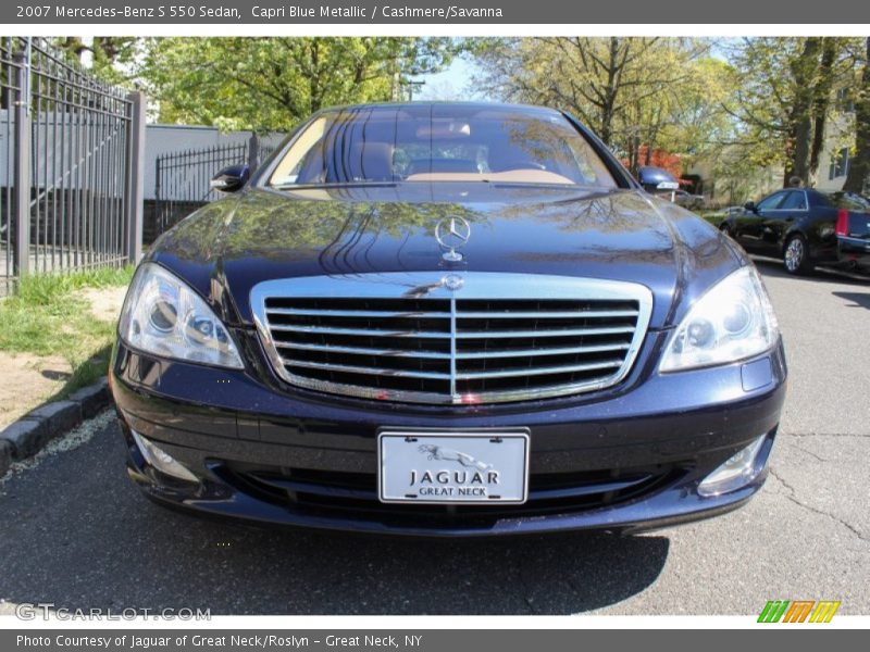 Capri Blue Metallic / Cashmere/Savanna 2007 Mercedes-Benz S 550 Sedan