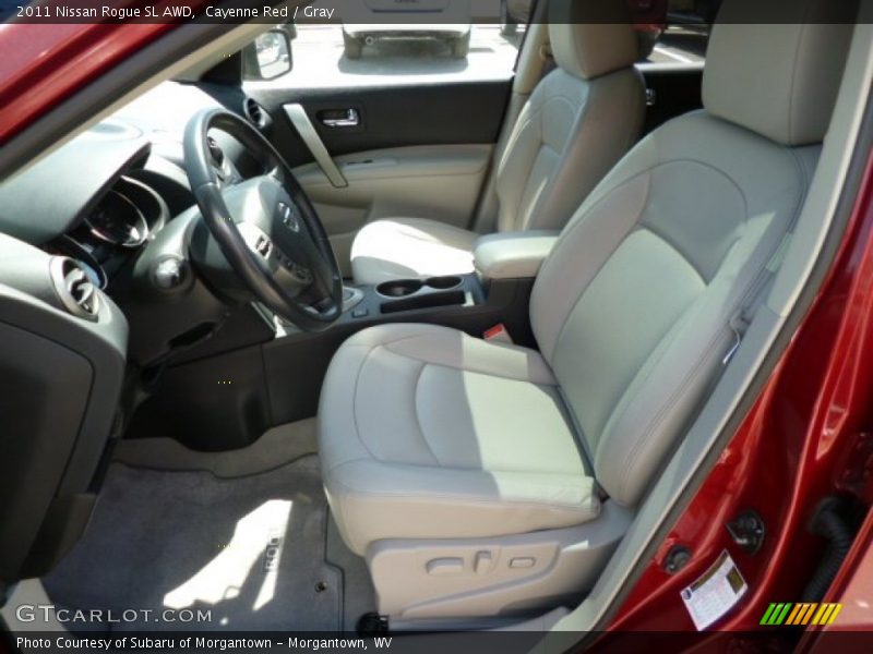 Cayenne Red / Gray 2011 Nissan Rogue SL AWD