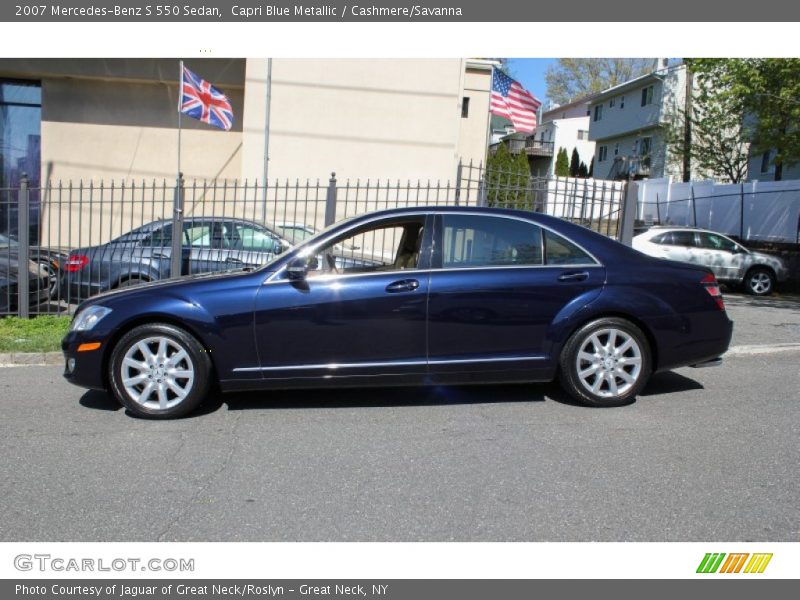 Capri Blue Metallic / Cashmere/Savanna 2007 Mercedes-Benz S 550 Sedan