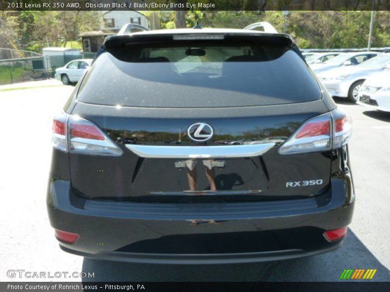 Obsidian Black / Black/Ebony Birds Eye Maple 2013 Lexus RX 350 AWD