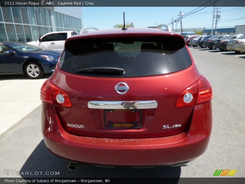 Cayenne Red / Gray 2011 Nissan Rogue SL AWD
