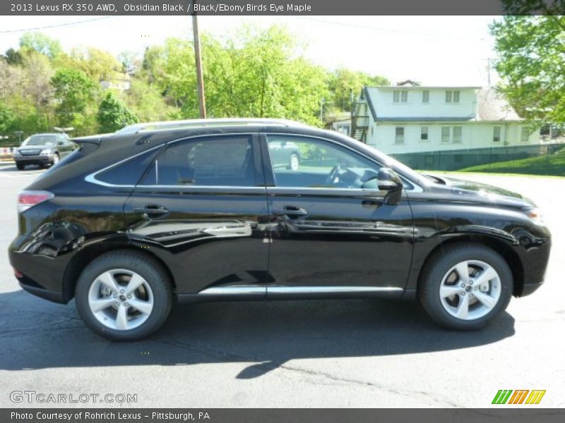 Obsidian Black / Black/Ebony Birds Eye Maple 2013 Lexus RX 350 AWD