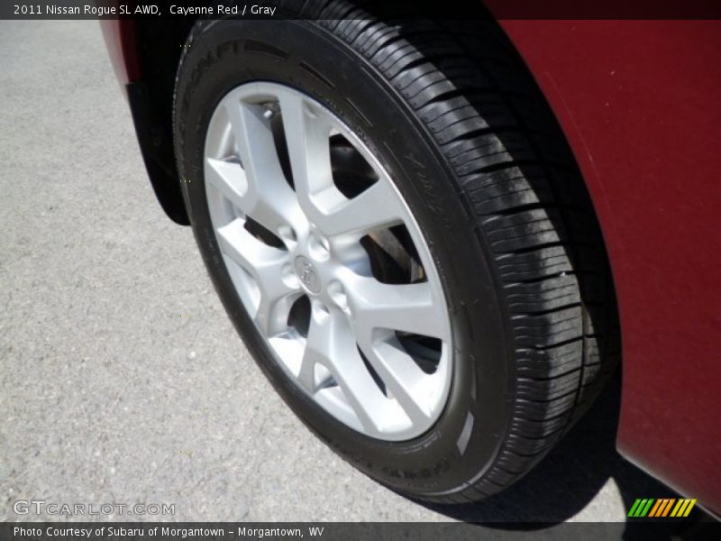 Cayenne Red / Gray 2011 Nissan Rogue SL AWD