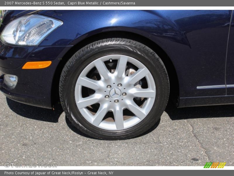 Capri Blue Metallic / Cashmere/Savanna 2007 Mercedes-Benz S 550 Sedan