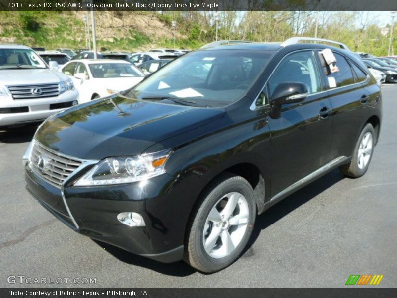 Obsidian Black / Black/Ebony Birds Eye Maple 2013 Lexus RX 350 AWD
