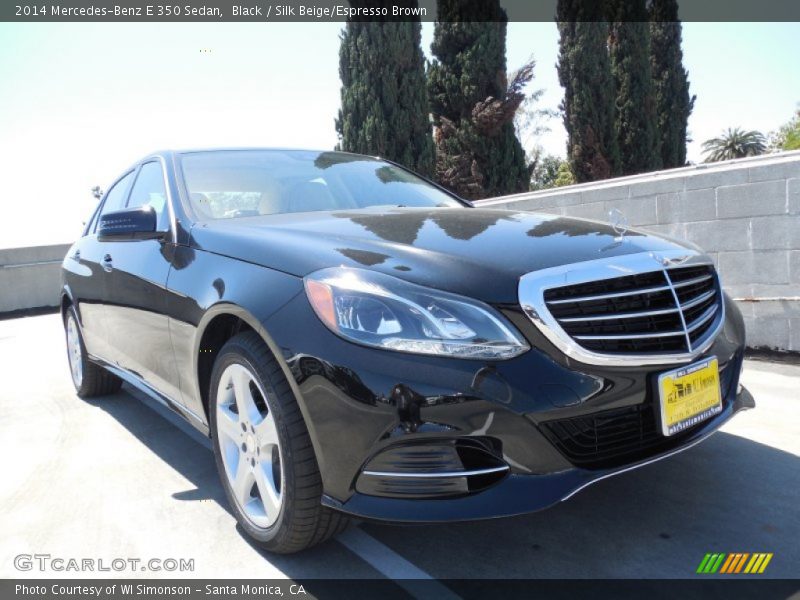 Black / Silk Beige/Espresso Brown 2014 Mercedes-Benz E 350 Sedan