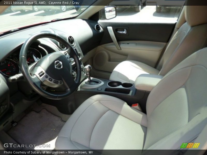Cayenne Red / Gray 2011 Nissan Rogue SL AWD