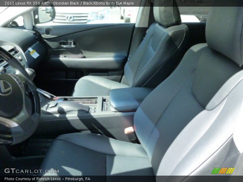 Obsidian Black / Black/Ebony Birds Eye Maple 2013 Lexus RX 350 AWD