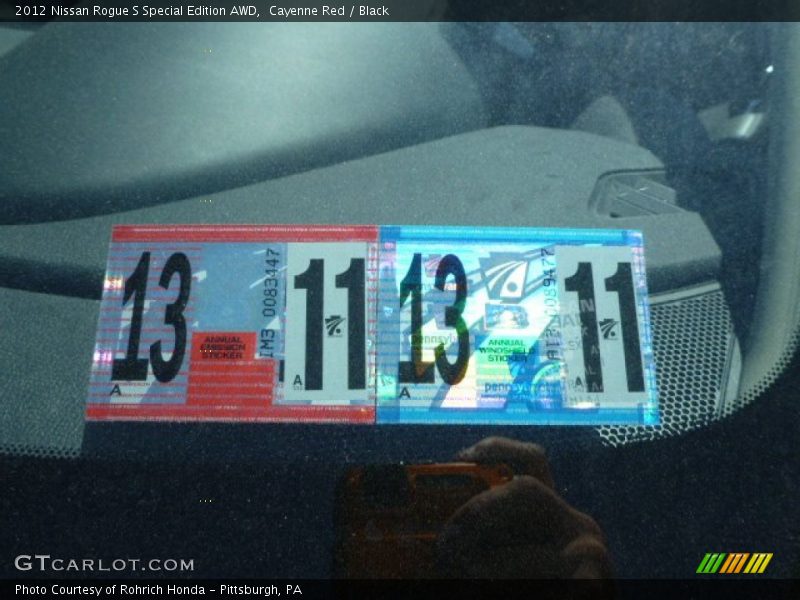 Cayenne Red / Black 2012 Nissan Rogue S Special Edition AWD