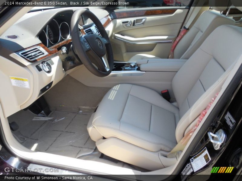 Black / Silk Beige/Espresso Brown 2014 Mercedes-Benz E 350 Sedan