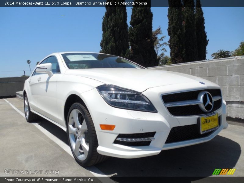 Diamond White Metallic / Almond/Mocha 2014 Mercedes-Benz CLS 550 Coupe