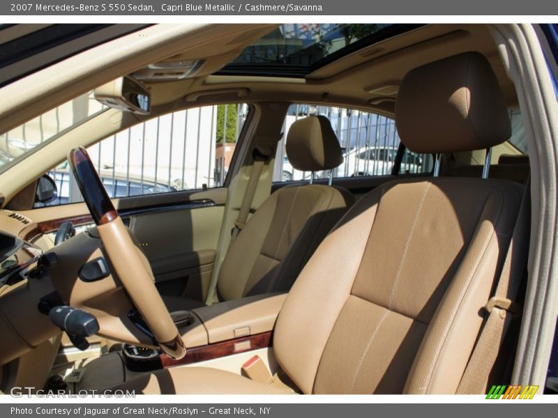 Capri Blue Metallic / Cashmere/Savanna 2007 Mercedes-Benz S 550 Sedan