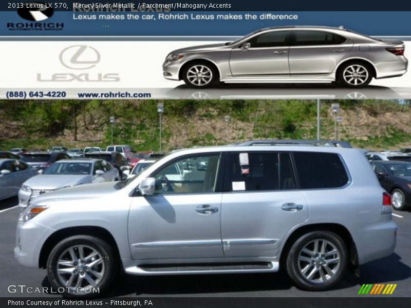 Merury Silver Metallic / Parchment/Mahogany Accents 2013 Lexus LX 570