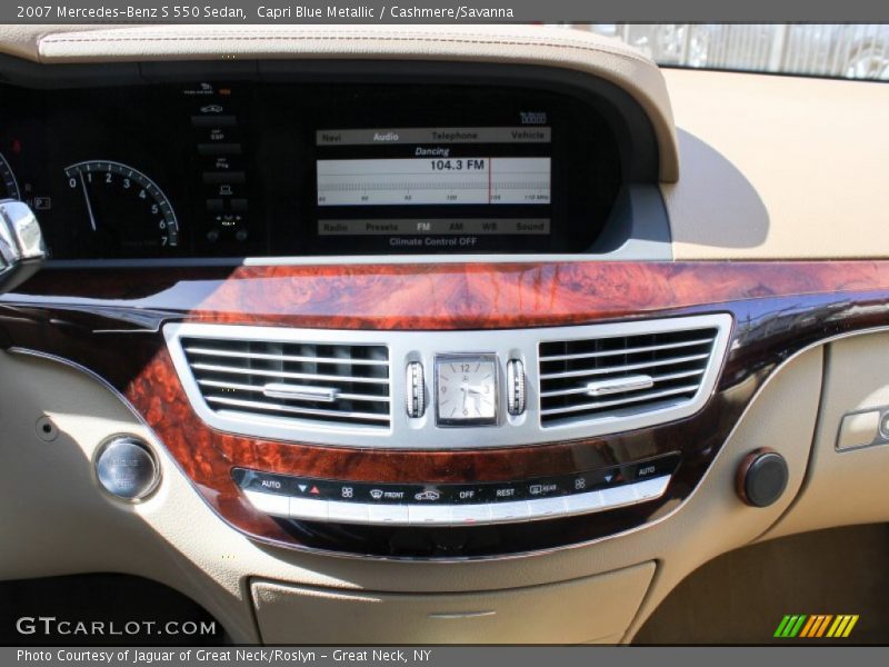 Capri Blue Metallic / Cashmere/Savanna 2007 Mercedes-Benz S 550 Sedan