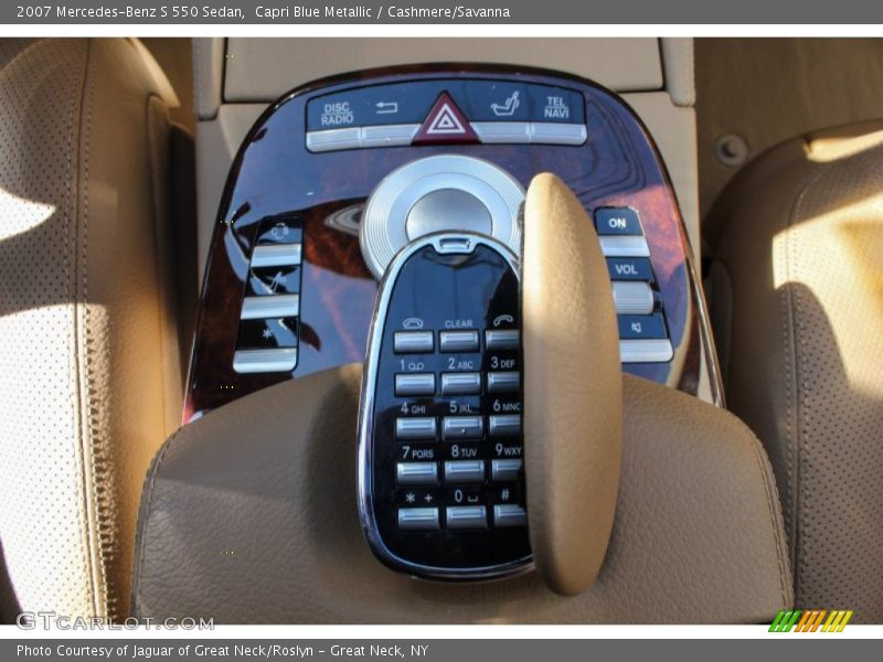 Capri Blue Metallic / Cashmere/Savanna 2007 Mercedes-Benz S 550 Sedan