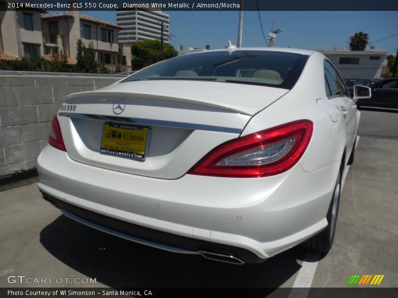 Diamond White Metallic / Almond/Mocha 2014 Mercedes-Benz CLS 550 Coupe