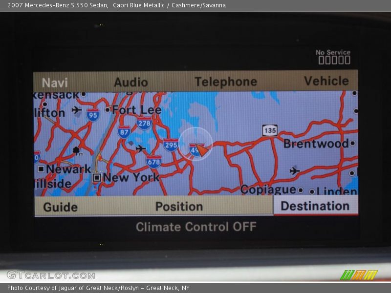 Capri Blue Metallic / Cashmere/Savanna 2007 Mercedes-Benz S 550 Sedan