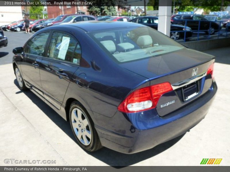 Royal Blue Pearl / Gray 2011 Honda Civic LX Sedan