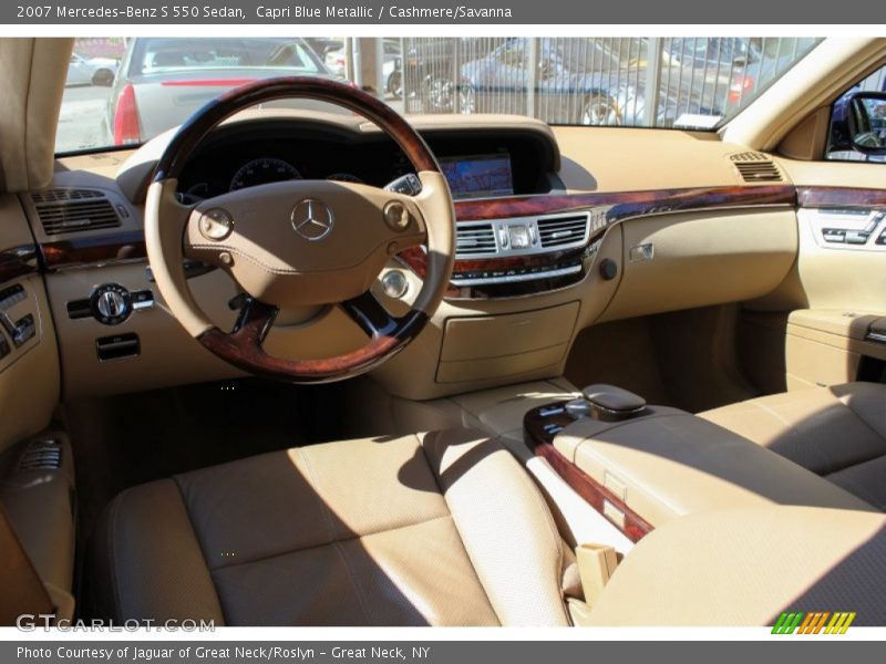 Capri Blue Metallic / Cashmere/Savanna 2007 Mercedes-Benz S 550 Sedan