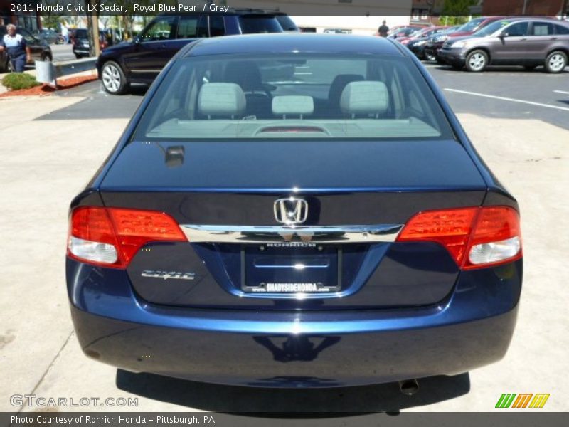 Royal Blue Pearl / Gray 2011 Honda Civic LX Sedan