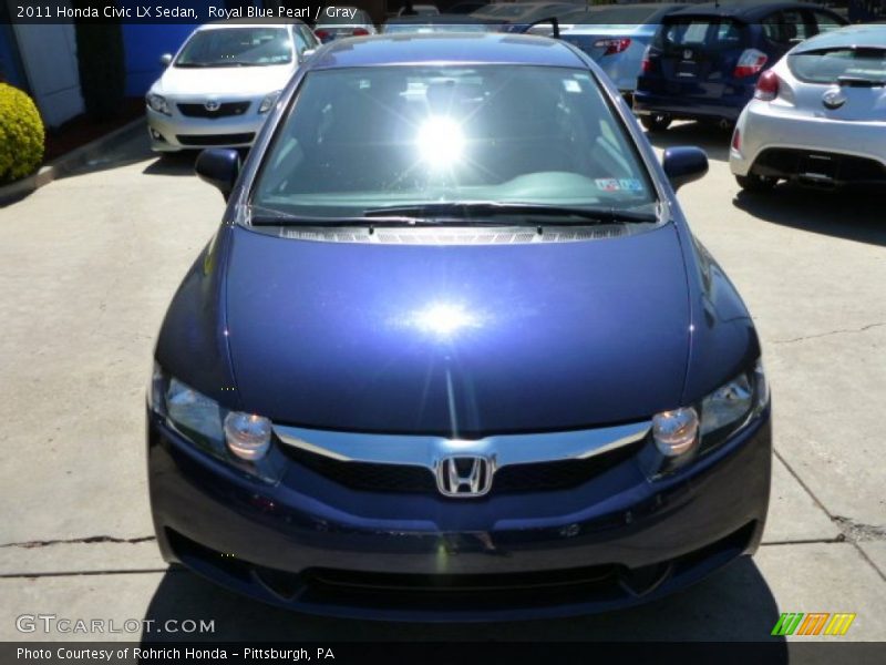 Royal Blue Pearl / Gray 2011 Honda Civic LX Sedan