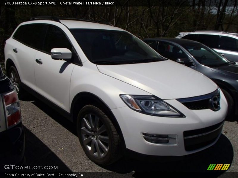 Crystal White Pearl Mica / Black 2008 Mazda CX-9 Sport AWD