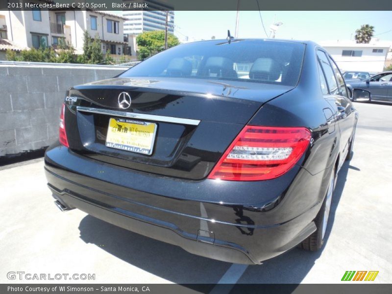 Black / Black 2013 Mercedes-Benz C 250 Sport