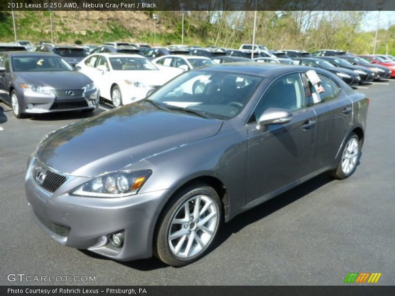 Nebula Gray Pearl / Black 2013 Lexus IS 250 AWD