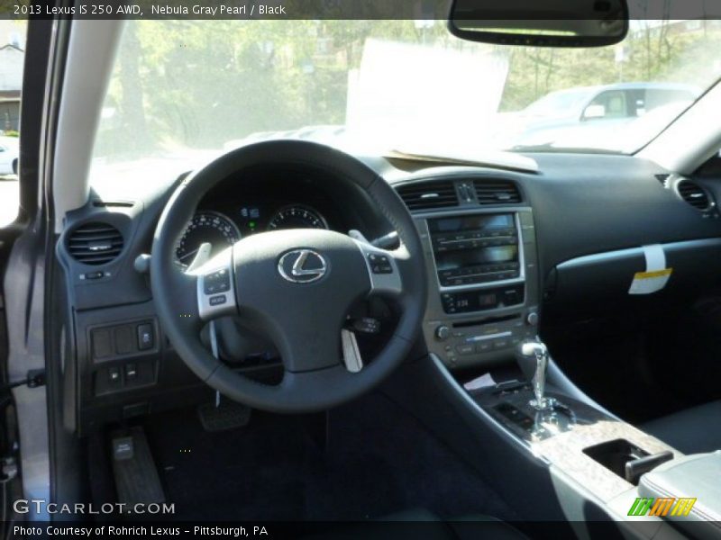 Nebula Gray Pearl / Black 2013 Lexus IS 250 AWD