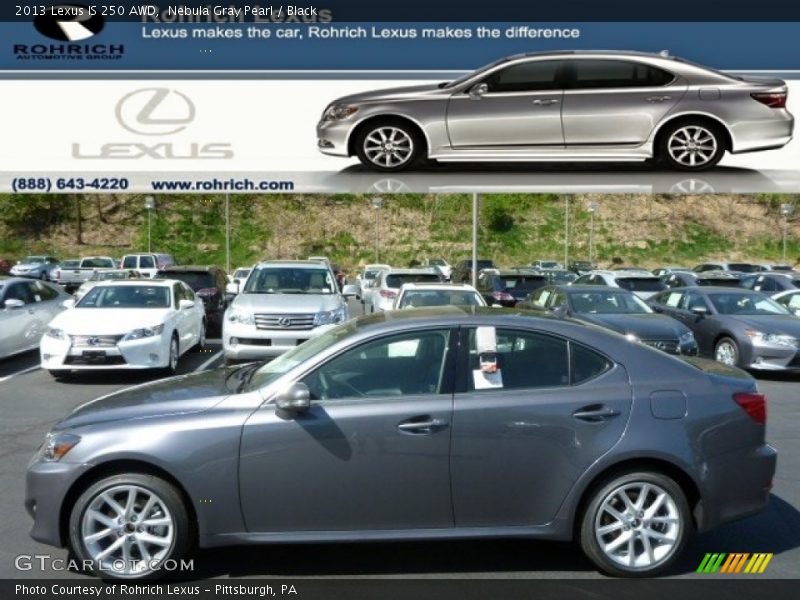 Nebula Gray Pearl / Black 2013 Lexus IS 250 AWD