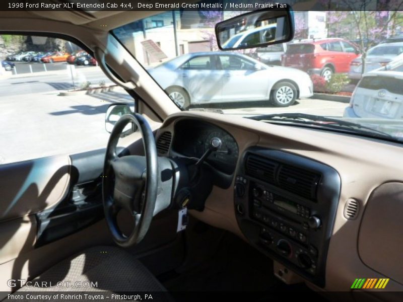 Deep Emerald Green Metallic / Medium Prairie Tan 1998 Ford Ranger XLT Extended Cab 4x4