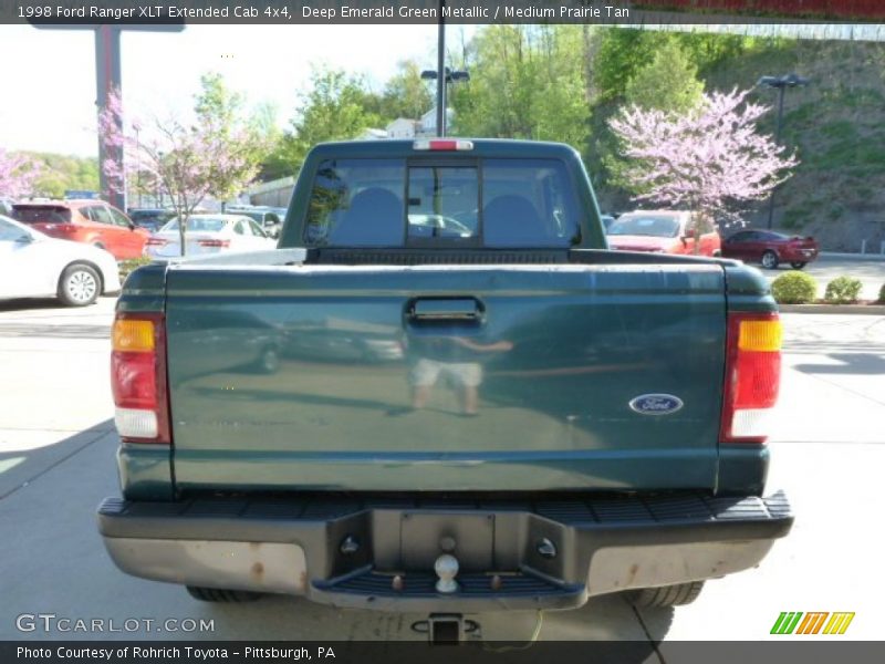 Deep Emerald Green Metallic / Medium Prairie Tan 1998 Ford Ranger XLT Extended Cab 4x4