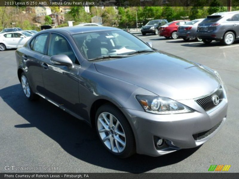Nebula Gray Pearl / Black 2013 Lexus IS 250 AWD