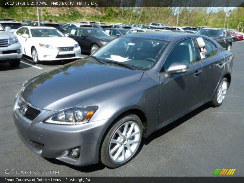 Nebula Gray Pearl / Black 2013 Lexus IS 250 AWD