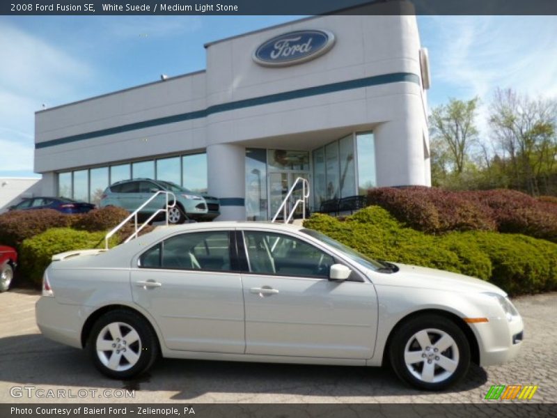 White Suede / Medium Light Stone 2008 Ford Fusion SE